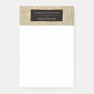 Funky Gold Glitter Sparkles Beauty Boutique Post-it Notes