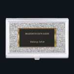 Funky Gold golden and silver Glitter  professional Business Card Holder<br><div class="desc">Modern funky gold and silver sparkling glitter professional business card holder. Perfect for Hair Stylist,  Event Planner,  Wedding planner,  Makeup Artist,  Massage Therapist,  Nail Studio owner,  Cosmetologist,  Hairdresser,  Salon Store,  and more.
If you need help,  I will be glad to help you,  you can send me a mail.</div>