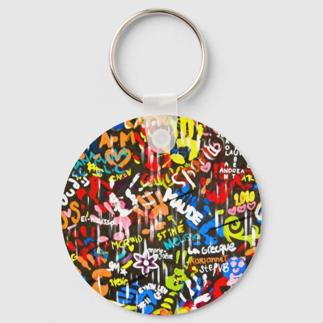 funky graffitis key ring (Front)