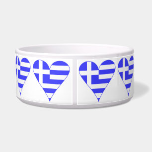 Funky Greek Flag Heart Tiled
