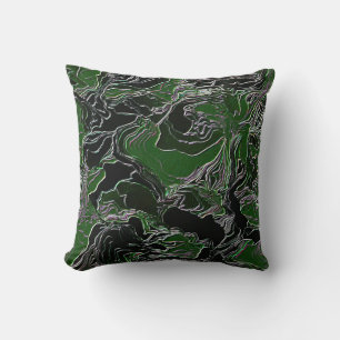 Funky Green Army Camo Cushion