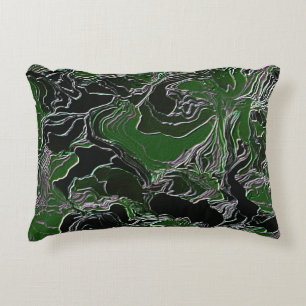 Funky Green Army Camo Decorative Cushion