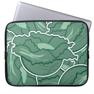 Funky green cabbage laptop sleeve