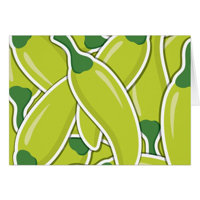 Funky green chilli peppers (Front Horizontal)