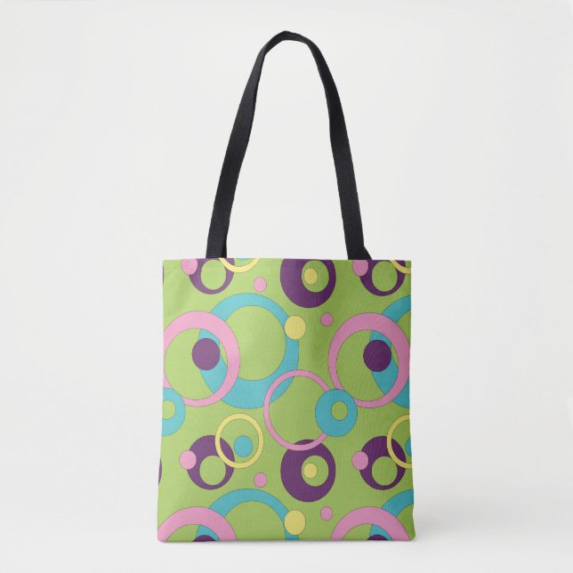 Funky Green Circles All-Over-Print Bag (Front)