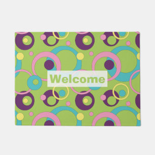 Funky Green Circles Doormat