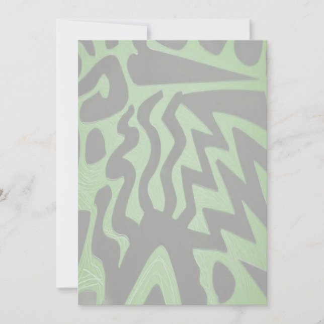 Funky Green Invitation (Front)