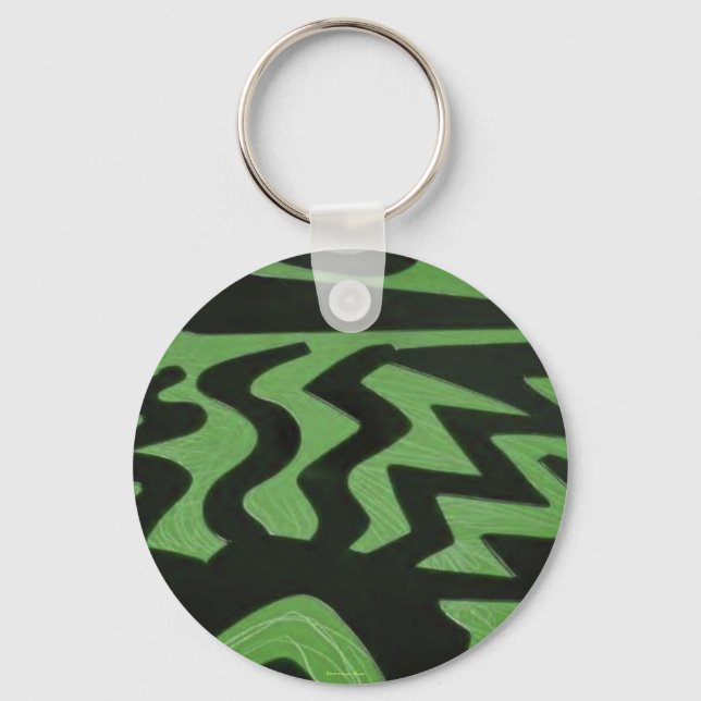 Funky Green Keychain (Front)