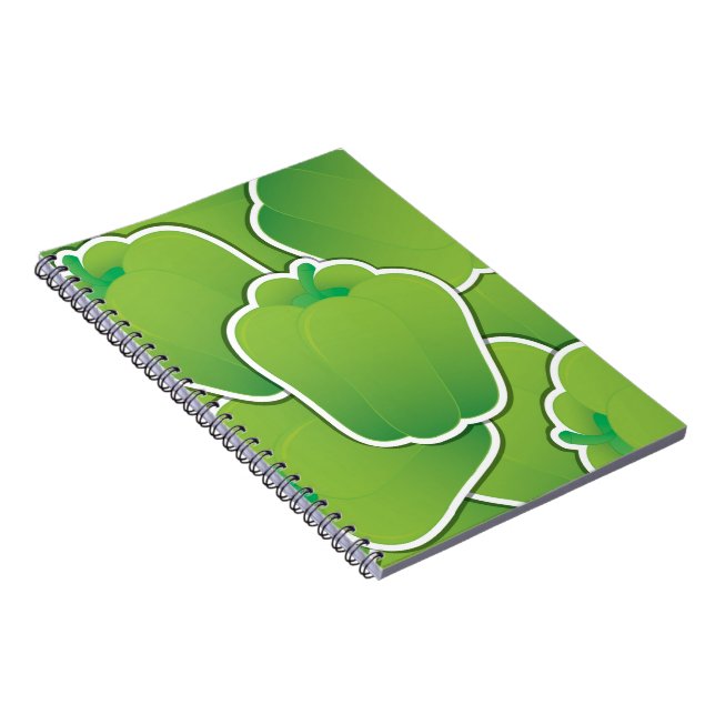 Funky green pepper notebook (Right Side)