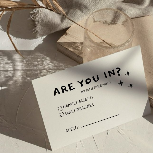 Funky Green Pink  Red Scribble RSVP  Card (Creator Uploaded)