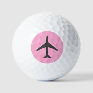 Funky Grey Plane Aeroplane Pilot Aviation Golf Balls