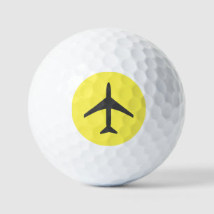 Funky Grey Plane Aeroplane Pilot Aviation Golf Balls