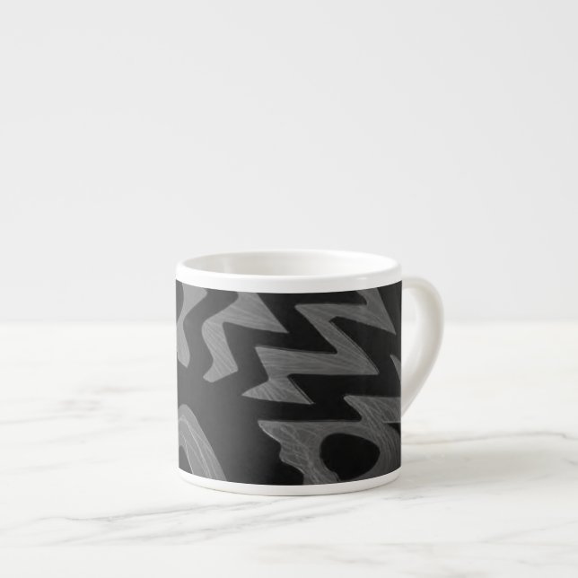 Funky Grey Zigzag Speciality Mug (Front Right)