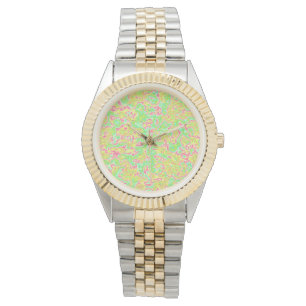 Funky Groovy Retro Bold Neon Hippie Trippy Marble Watch