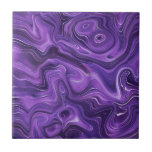 Funky Groovy Stylish Purple Curves Marble 6-6 Tile<br><div class="desc">Looking to be a little different and original? This modern funky groovy purple marble mimic curves print wall ceramic tile is just what you need. Available in two sizes 4.25 x 4.25 and 6 x 6 inches. Please note that this is a flat colour print and is not an actual...</div>