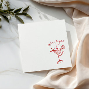 funky Hand Drawn Golf Ball Doodle Wedding Napkins