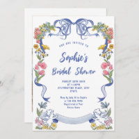 Funky Hand Drawn Scribble Retro Bridal Shower