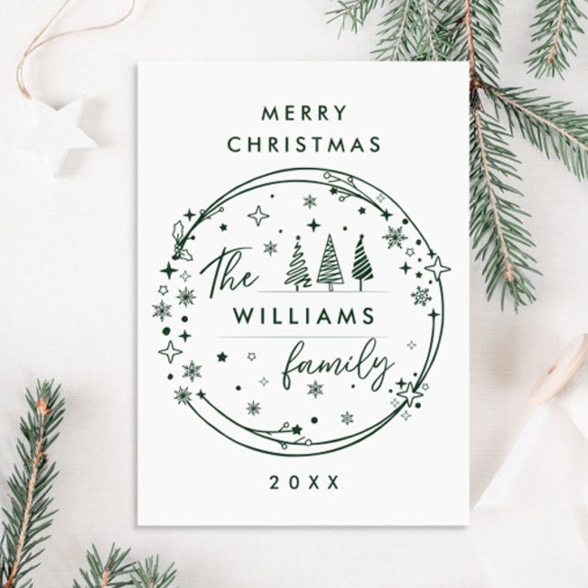 Funky Hand Drawn Whimsical Christmas Holiday Card (Creator Uploaded)