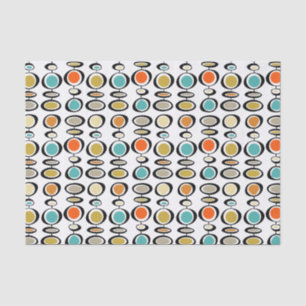 Funky Hanging Circles Retro Mid Century Tissue Paper