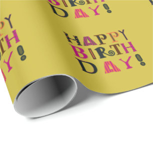 Funky Happy Birthday wrapping paper