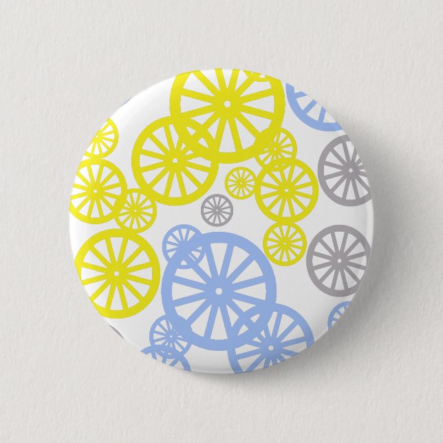 Funky Happy Wheel Circle Pattern Product 6 Cm Round Badge (Front)
