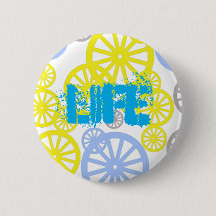 Funky Happy Wheel Circle Pattern Product 6 Cm Round Badge