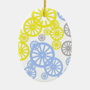 Funky Happy Wheel Circle Pattern Product Ceramic Tree Decoration