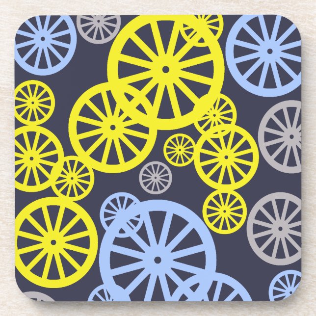 Funky Happy Wheel Circle Pattern Product Coaster (Front)