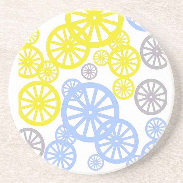 Funky Happy Wheel Circle Pattern Product Coaster (Front)