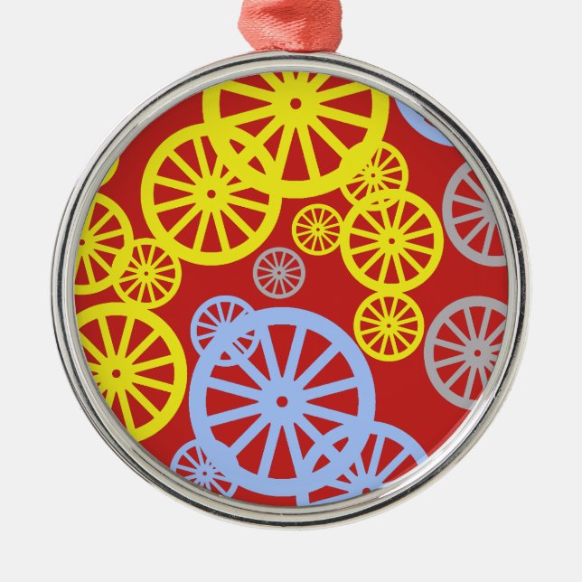 Funky Happy Wheel Circle Pattern Product Metal Tree Decoration (Front)
