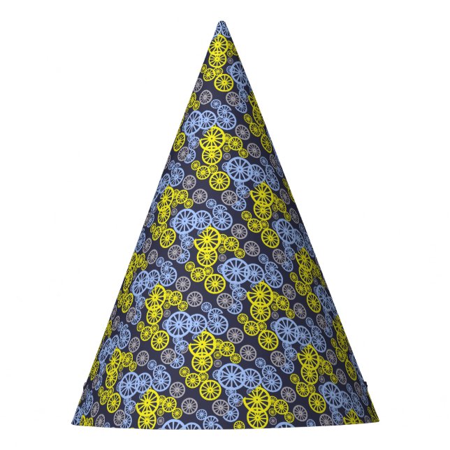 Funky Happy Wheel Circle Pattern Product Party Hat (Front)