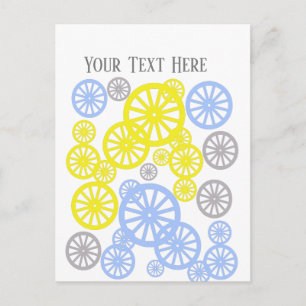 Funky Happy Wheel Circle Pattern Product Postcard