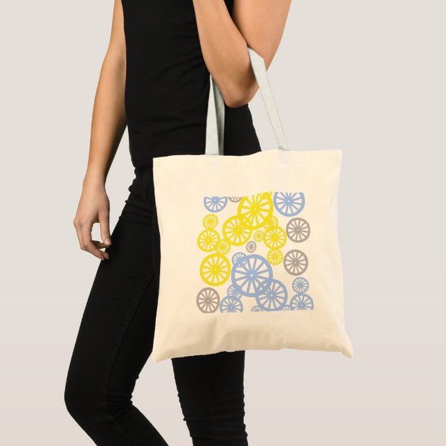 Funky Happy Wheel Circle Pattern Product Tote Bag (Front (Product))