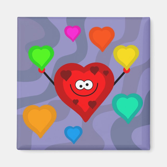 Funky Hearts Magnet (Front)