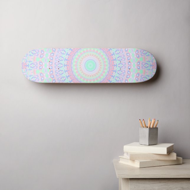 Funky Hippie Mandala Skateboard (Wall Art (Horz))