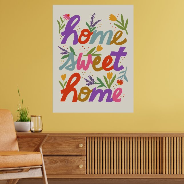 Funky Home Sweet Home Poster (Living Room 2)
