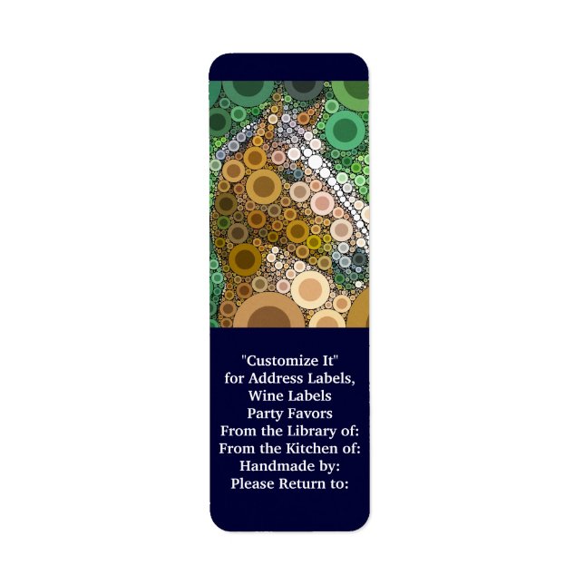 Funky Horse Circles Bubbles Modern Art (Front)