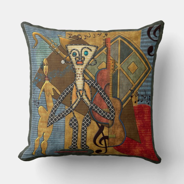 Funky Hot Jazz  Cushion (Front)