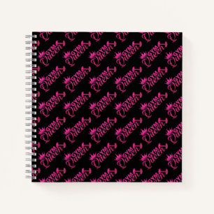 Funky hot pink faux glitter gym queen pattern  notebook