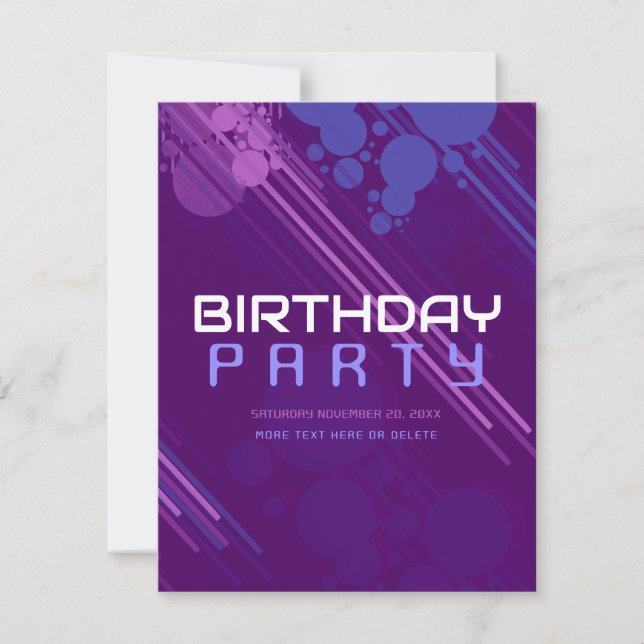Funky House Party Birthday Invitation (Front)