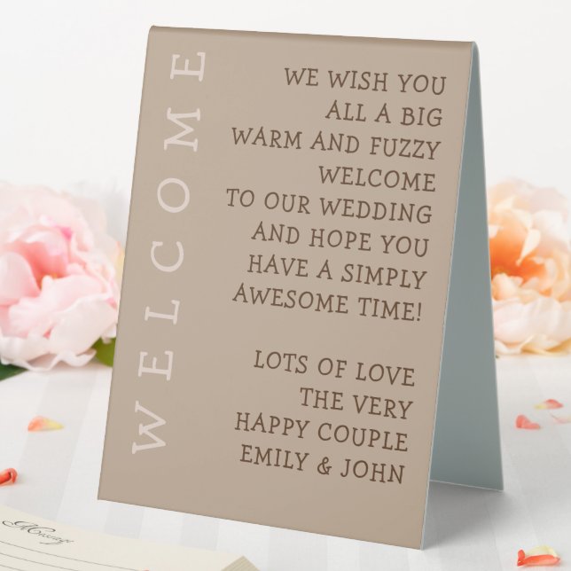 Funky informal Warm Welcome to Wedding Typography (In SItu (Wedding))