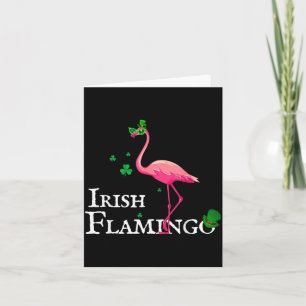 Funky Irish Nk Flamingo Green Bird St Pattys Day Card