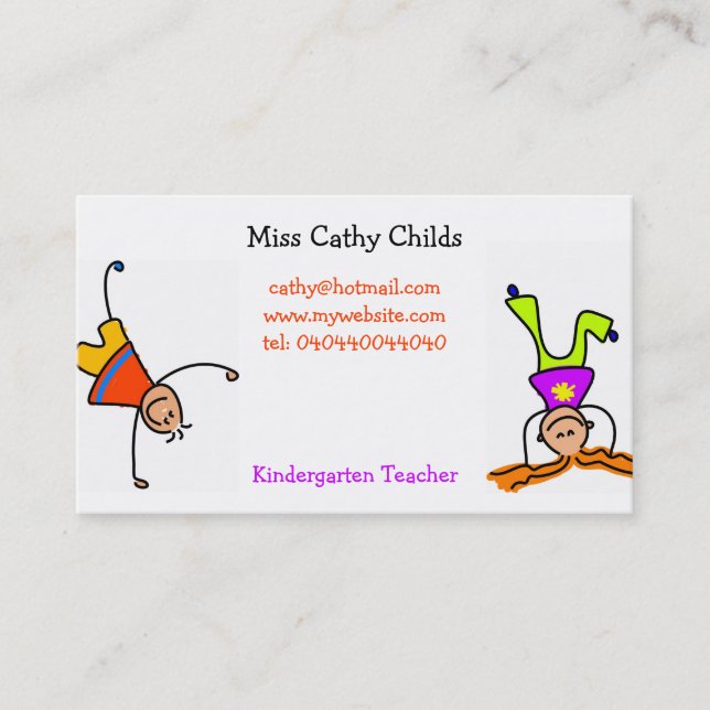 Funky Kids Business Card (Front)