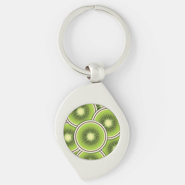 Funky kiwi fruit key ring (Front)