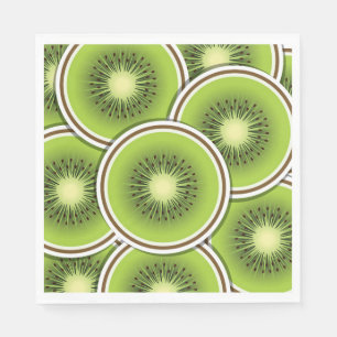 Funky kiwi fruit slices napkin