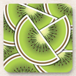 Funky kiwi fruit wedges coaster