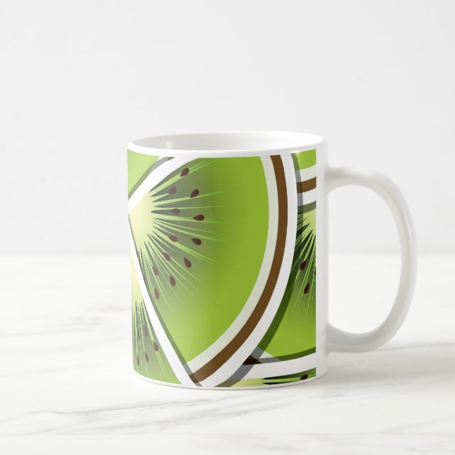 Funky kiwi fruit wedges coffee mug (Right)