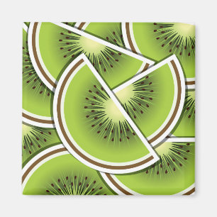 Funky kiwi fruit wedges magnet