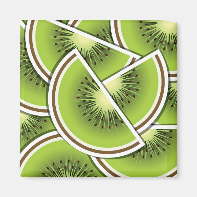 Funky kiwi fruit wedges magnet (Front)