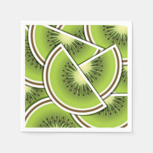Funky kiwi fruit wedges napkin